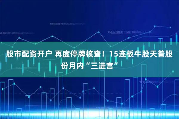 股市配资开户 再度停牌核查！15连板牛股天普股份月内“三进宫”